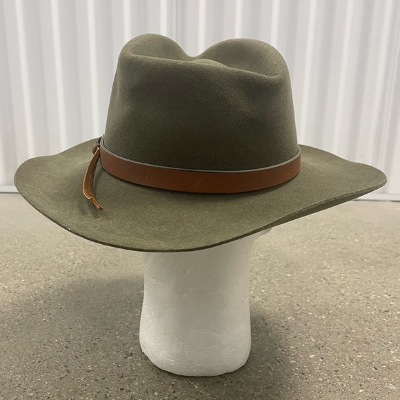 Olive Green VINTAGE STETSON MALLORY HAT - Picture 5 of 16